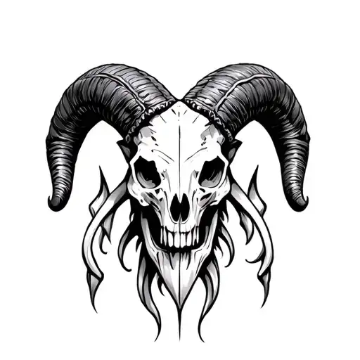 Baphomet Skull Ram Skull