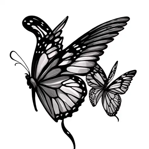 Butterfly And Angel Wings