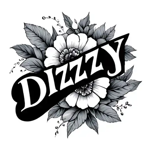 Floral Forearm Tattoo Cover Up The Word Dizzy