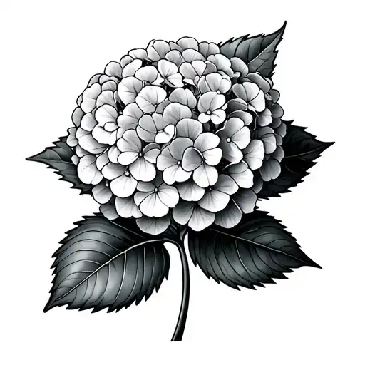 Hydrangea Flower With Mom Tribute