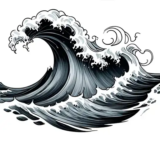 Black And Grey Ocean Waves