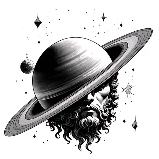 Poseidon And The Planet Saturn