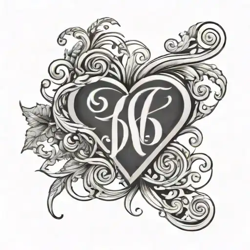 Initials Intertwined Symbolizing The Client's Love