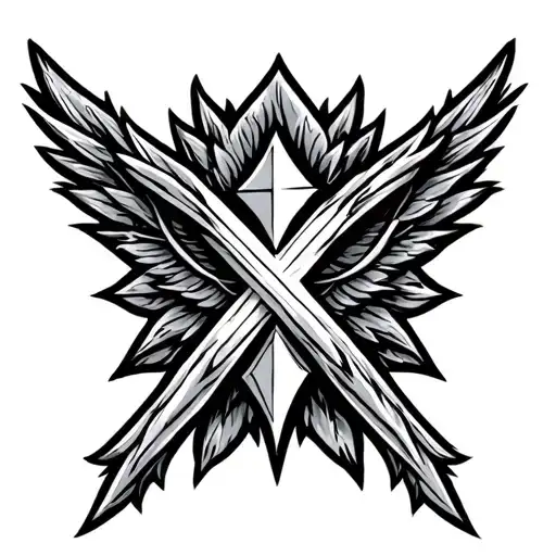 Arrowhead With A Cross Inside It