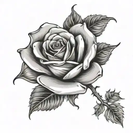 Frozen Rose Blooming