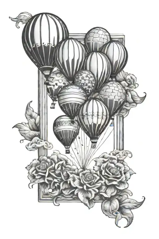 Balloons Inside Photo Frame