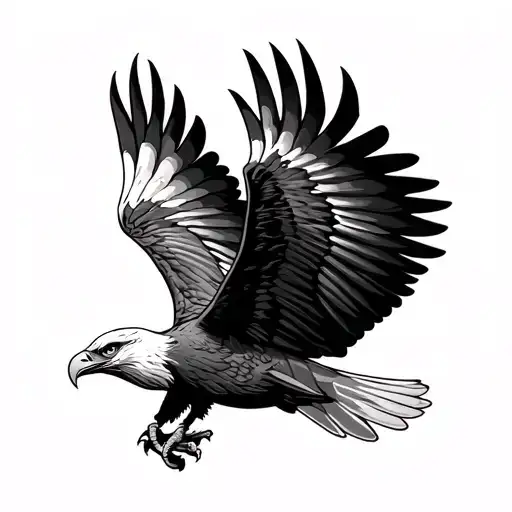 Eagle Flying Ina Hills & Valleys