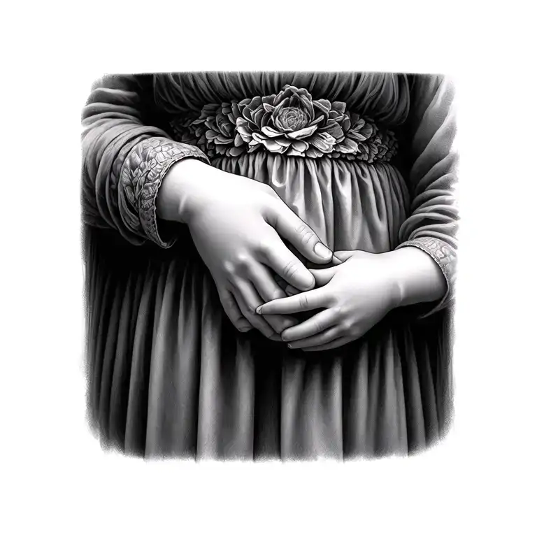 Hand Of A Woman Holding 2 Children's Hands