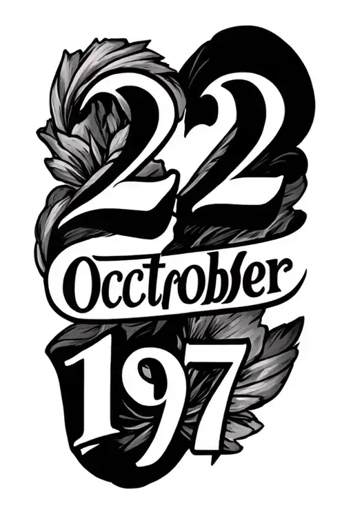 Create A Tattoo On Forearm Where It Says 22 October 1977 In Roman Numbers