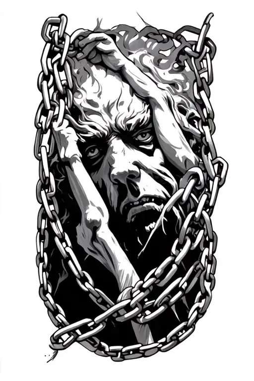 Sampson Breaking Free From Chains