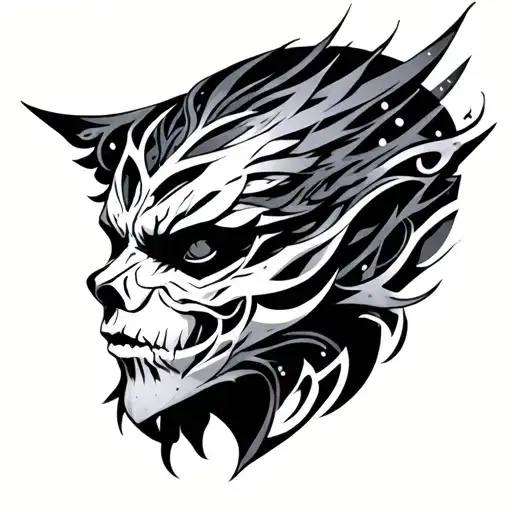 Cybersigilism Combined With Tribal Tatoo