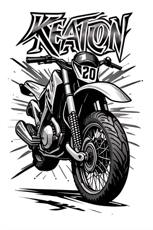 Dirt Bike With Name Keaton