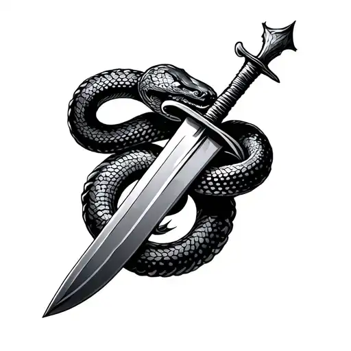 The Snake Wrapped Around The Sword