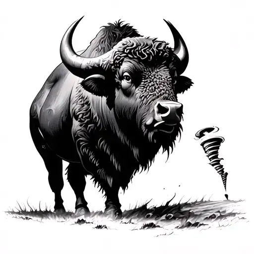 A Buffalo And A Tornado