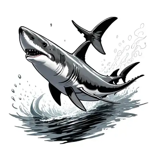 Shark Swimming View From Above