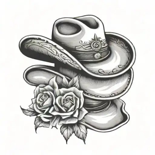 Old Money Bag White Cowboy Hat Flowers