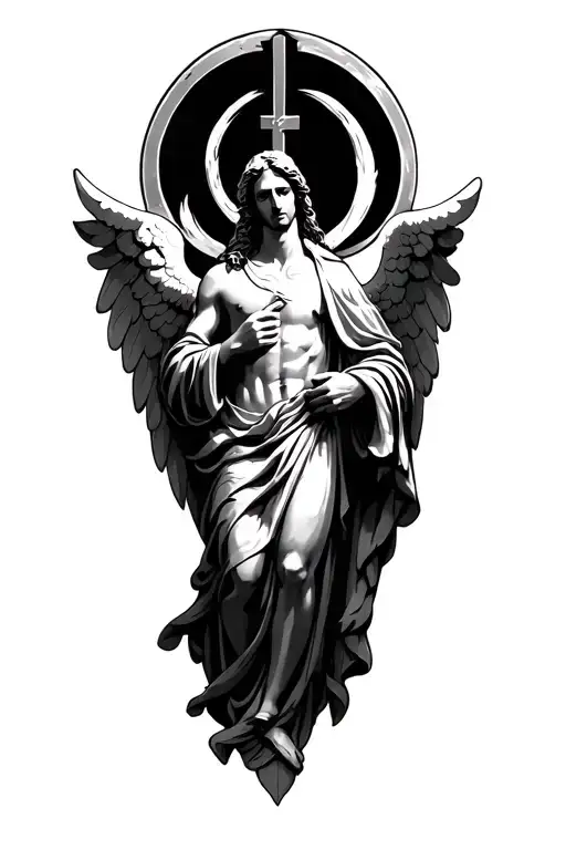 Cross And Arc Angel Michael