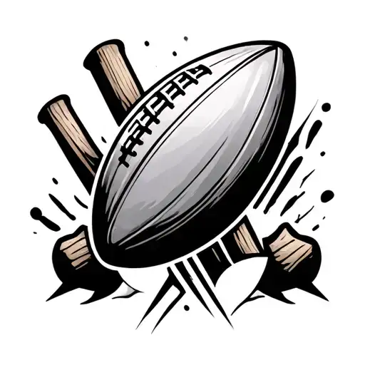 Rugby Ball And Posts