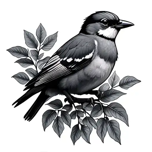 New Zealand Hui Bird In Kenua Tree Bunch