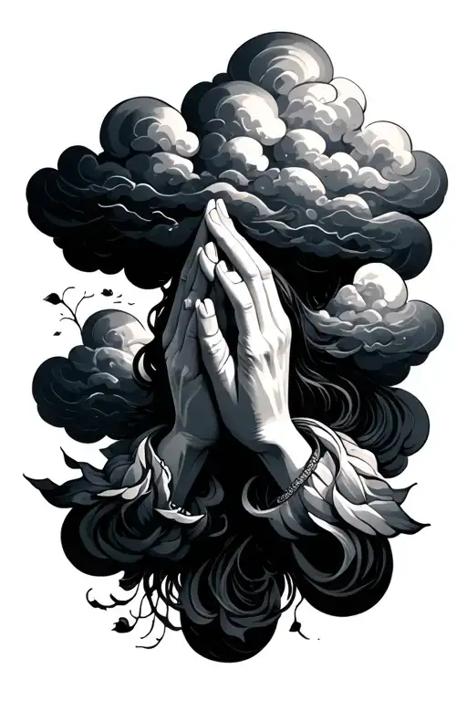 Cloud And Prayer Hands