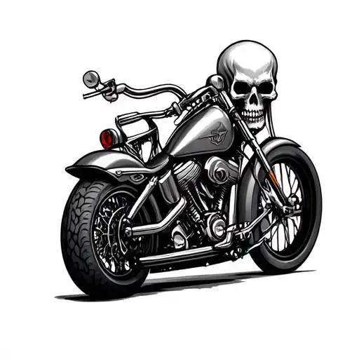 Skull & Chopper Motorcycle