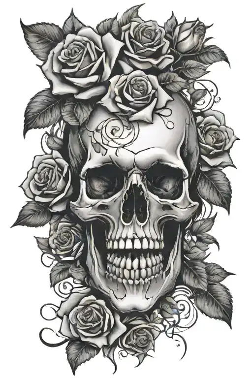 Skull And Roses