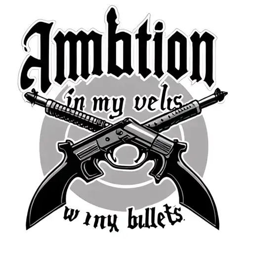 Ambition In My Veins W Bullets Text