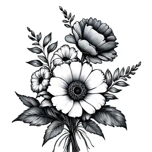 September October November Birth Flower Bouquet