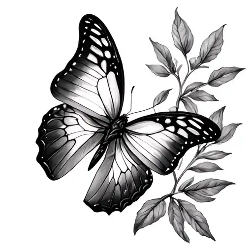Butterfly Olive Branch