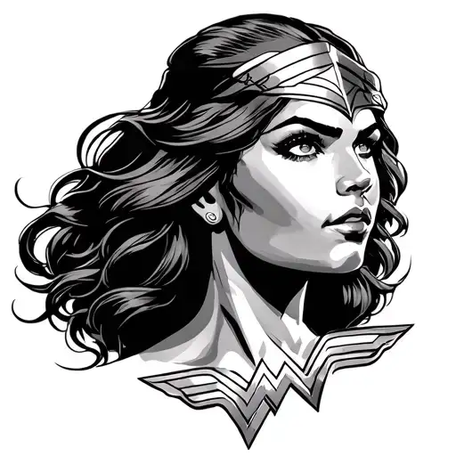 Wonder Woman Trad Tattoo Design