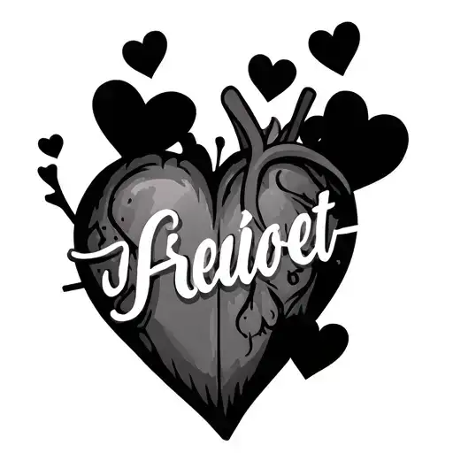 Heart Beat With Name And Hearts