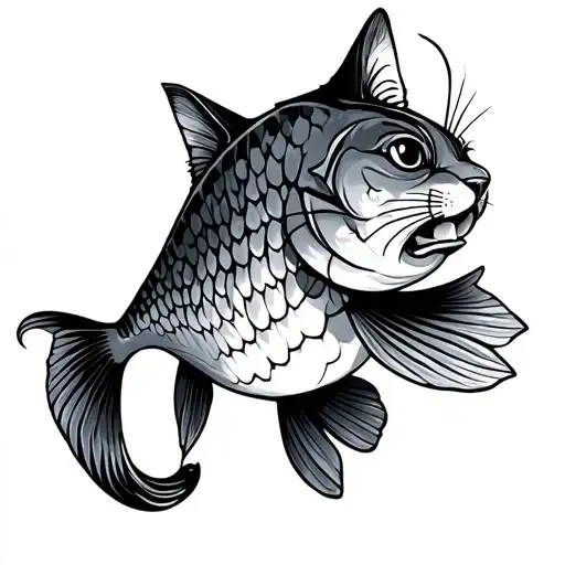 Hybrid Cat Fish Fantasy Animal