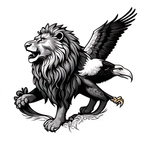 Lion And Eagle