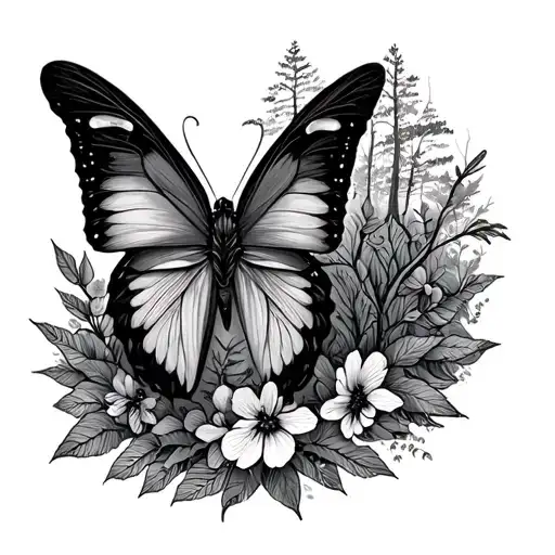 Papillon Mandalla Wrist Tranquil Forest Scene