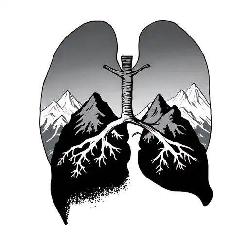 Lungs With Forrest And Mountains