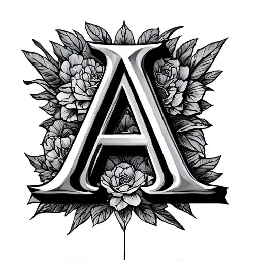 Letter A Tattoo Design