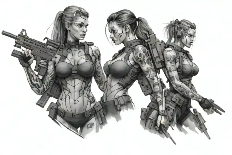 Tactical Tattoo Women Full Body