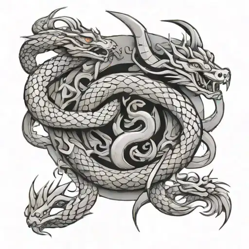 Snake And Dragon