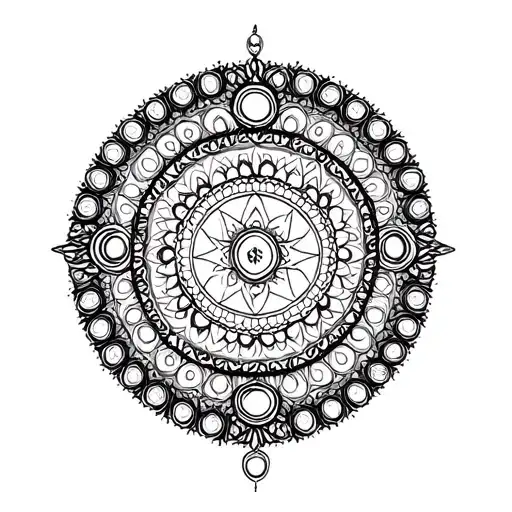 Mandala With All Chakras Meditation And Nirvana