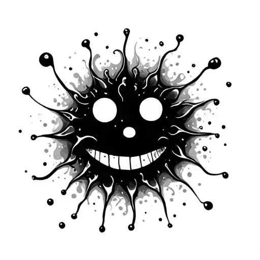 Acid Happy Face Tattoo Design