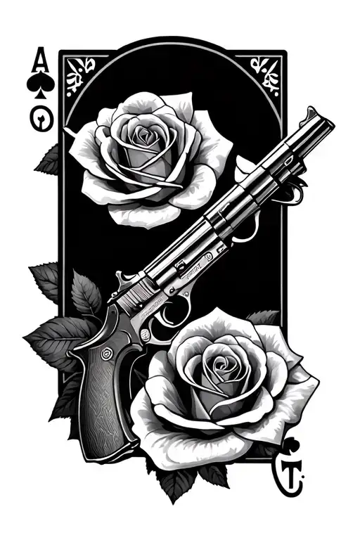 Cards And Roses Guns Inside