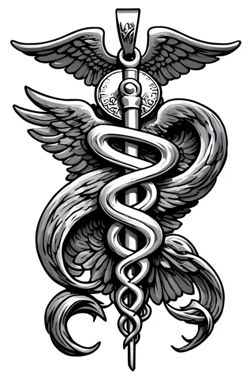 Saint Benedict Pendant With Caduceus