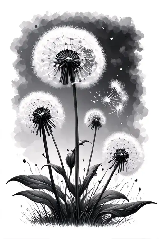 Dandelion Blowing