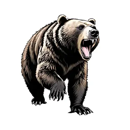 Grizzly Bear Growling