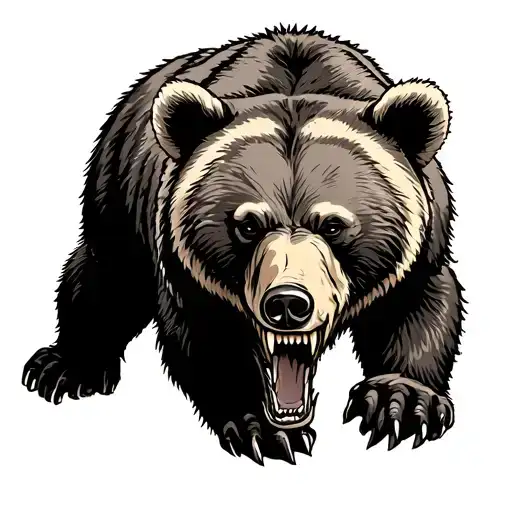 Grizzly Bear Growling