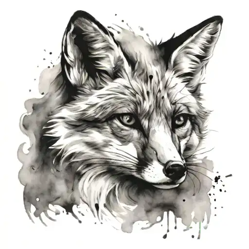 Fox In Watercolor