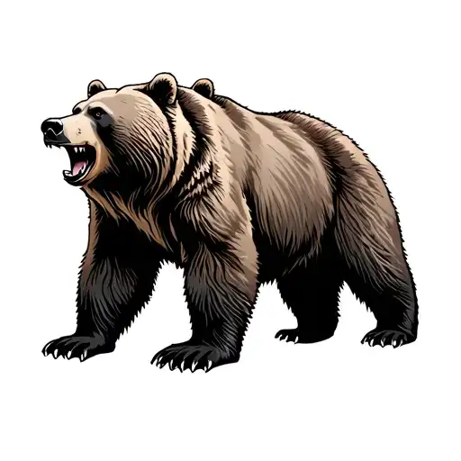 Grizzly Bear Growling