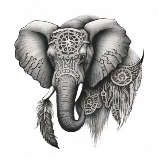 Elephant Face And Dreamcatcher