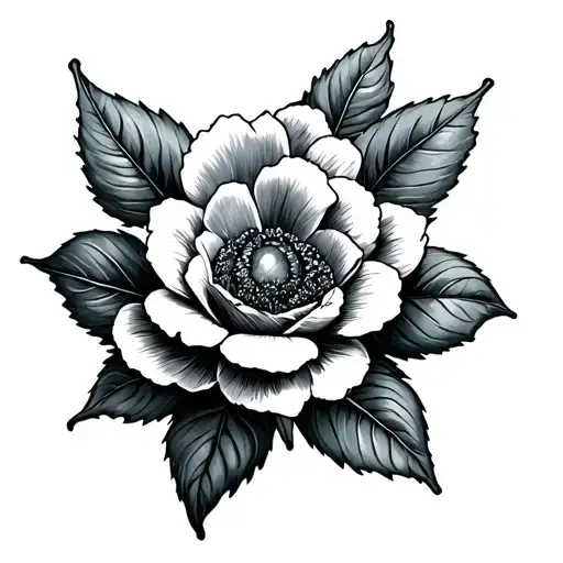 Mama With Magarite Flower With Lettering