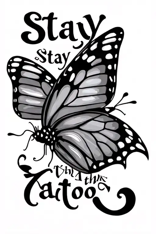 Stay Stay With A Butterfly At The End Of This English Text